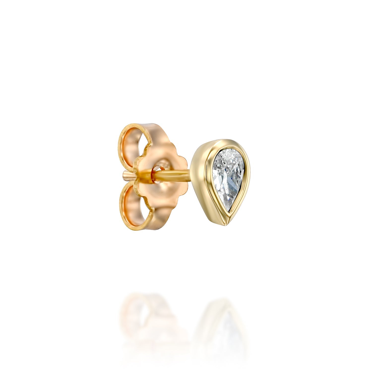 Pear stud - Diamond