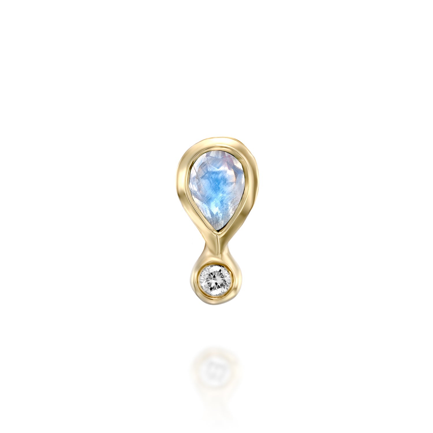 Jolene earring - Moonstone &amp; diamond