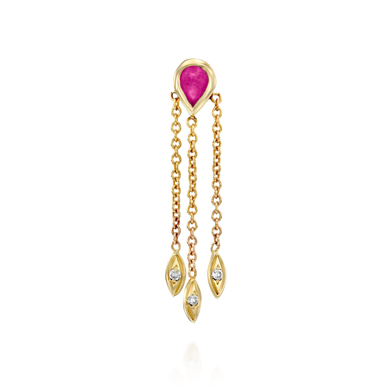 Luna earring -Ruby