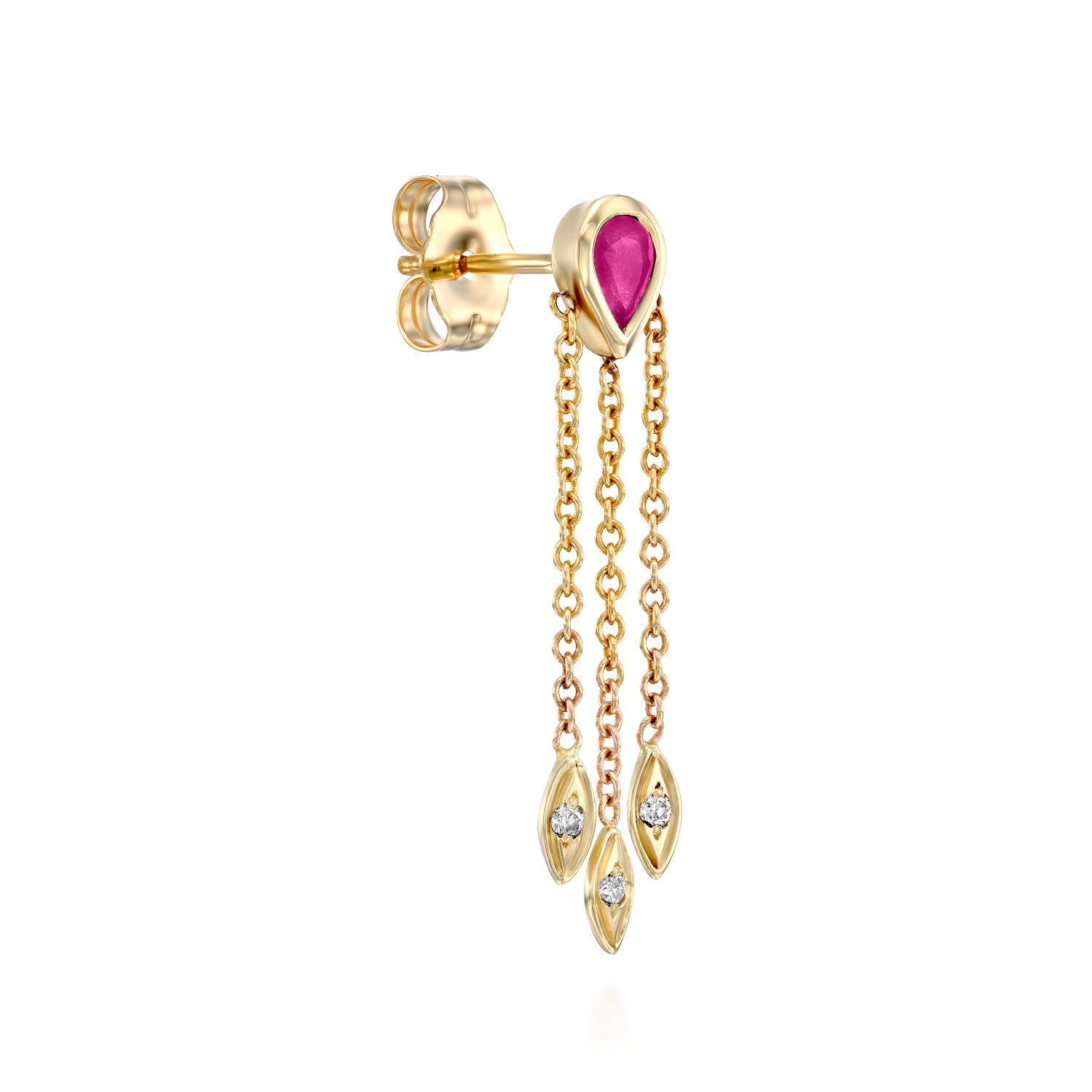 Luna earring -Ruby