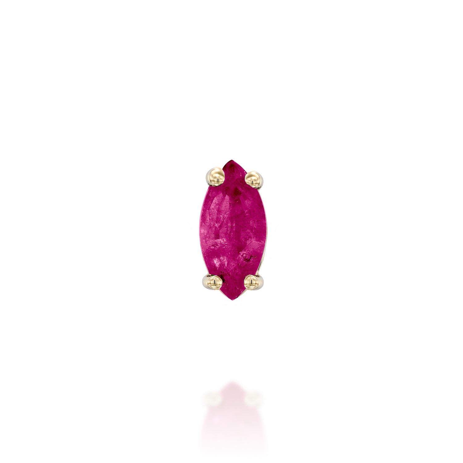 Marquise stud - Ruby