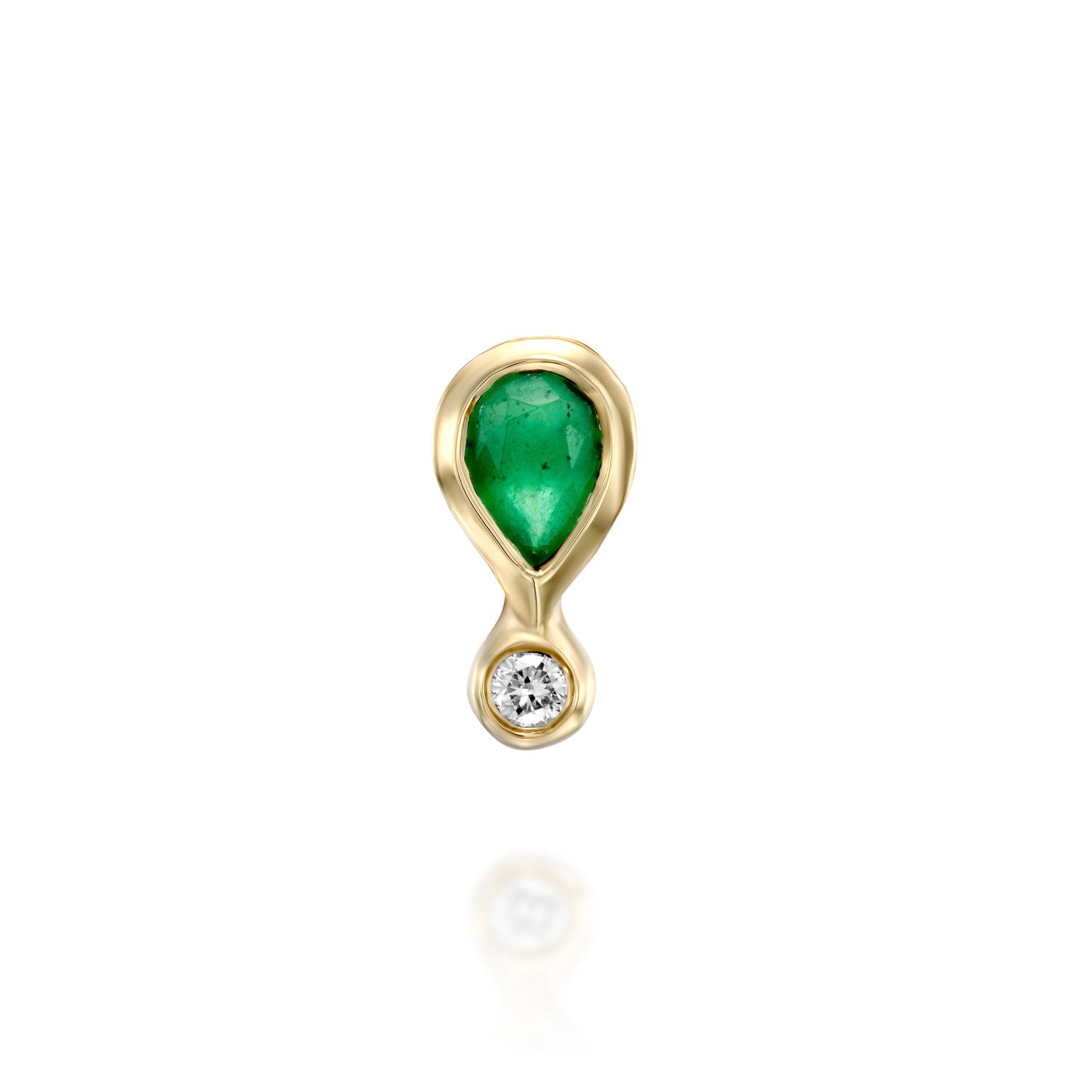 Jolene earring - Emerald &amp; diamond