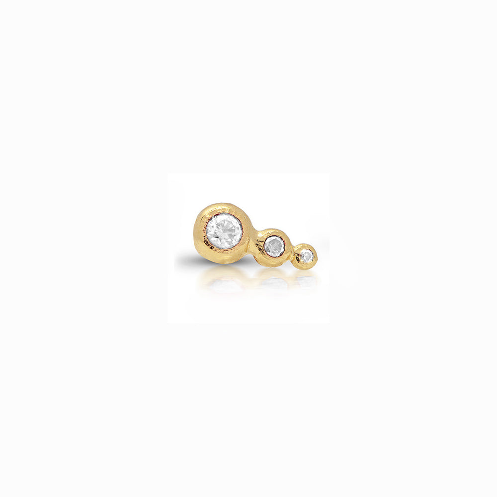 Three Stars Studs - Diamonds - Danielle Gerber Freedom Jewelry