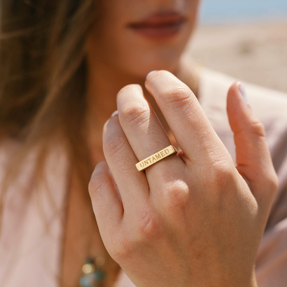 UNTAMED ring - matt gold - Danielle Gerber Freedom Jewelry