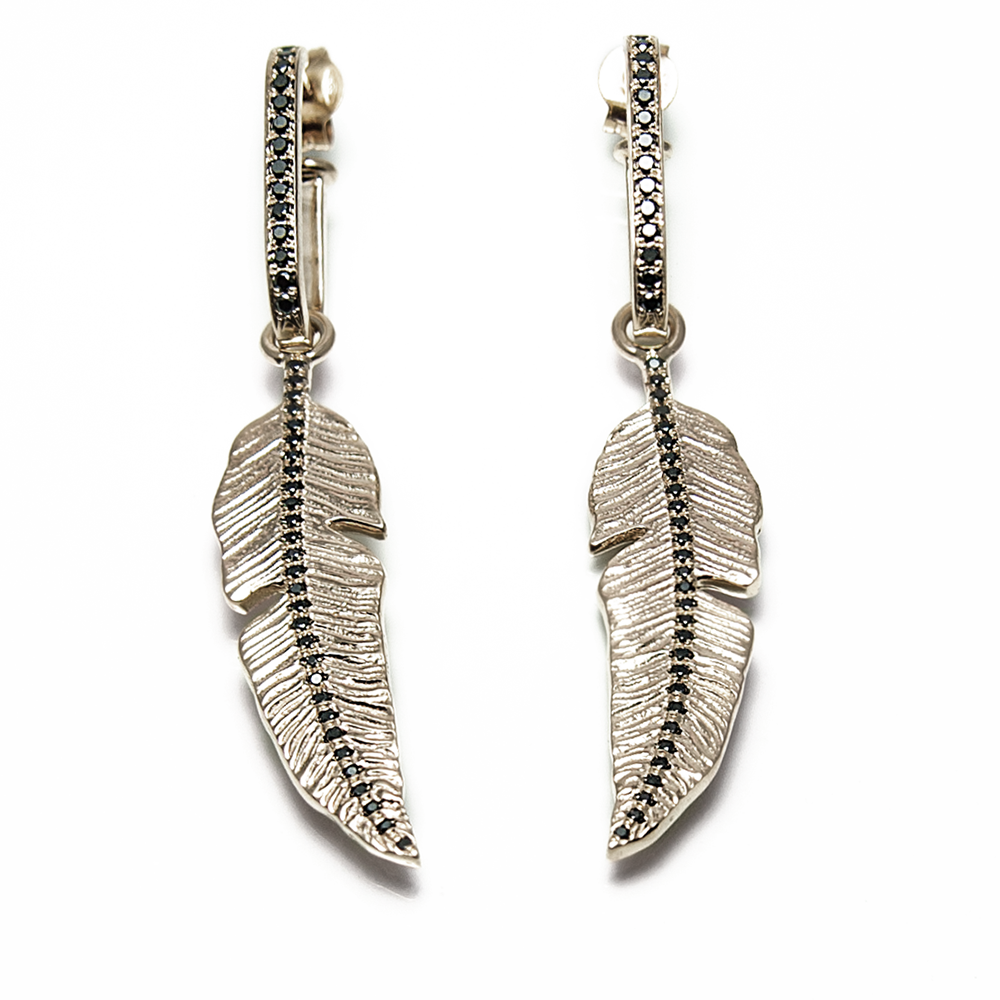 Big Modular Feather Earrings - Danielle Gerber Freedom Jewelry