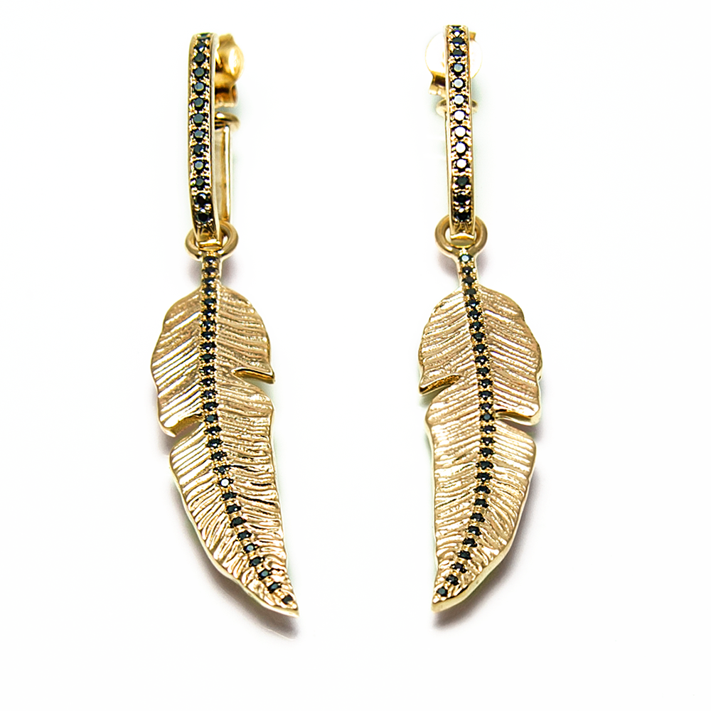 Big Modular Feather Earrings - Danielle Gerber Freedom Jewelry