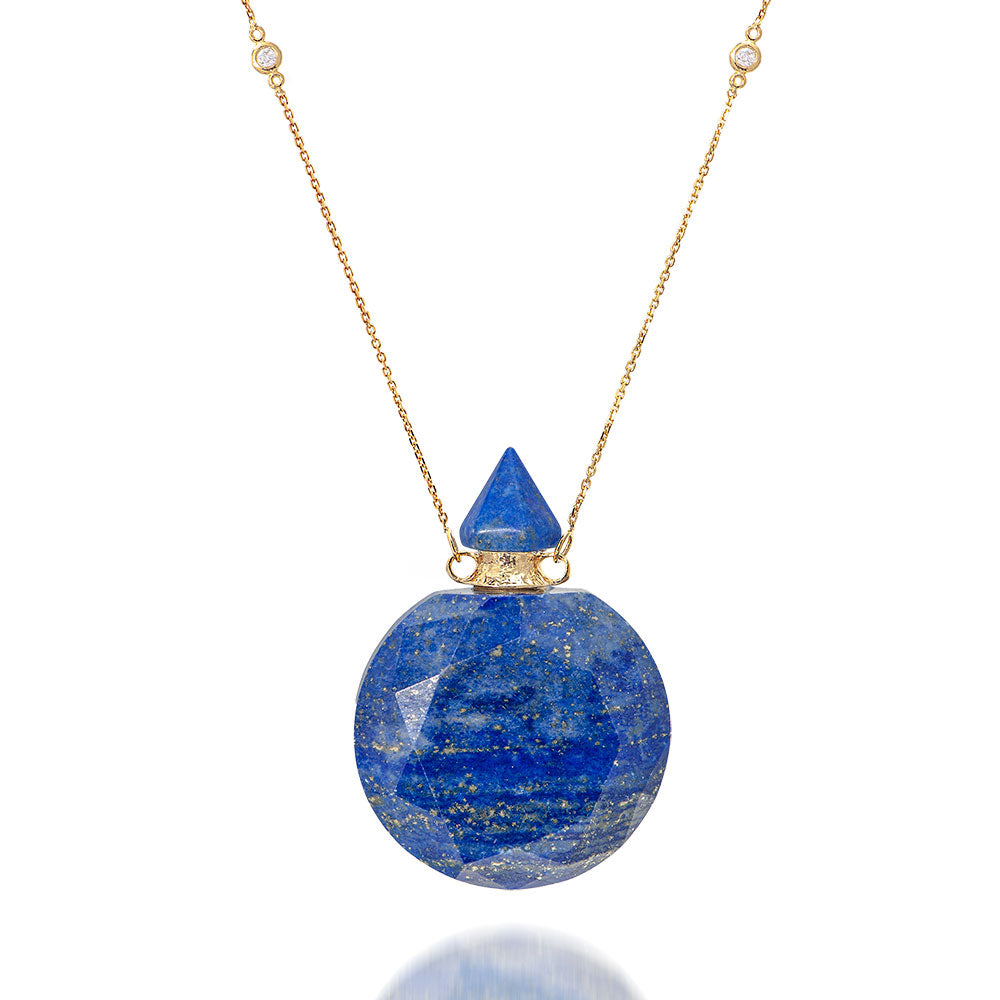 potion in a bottle - Faceted Lapis 14K GOLD - Danielle Gerber Freedom Jewelry