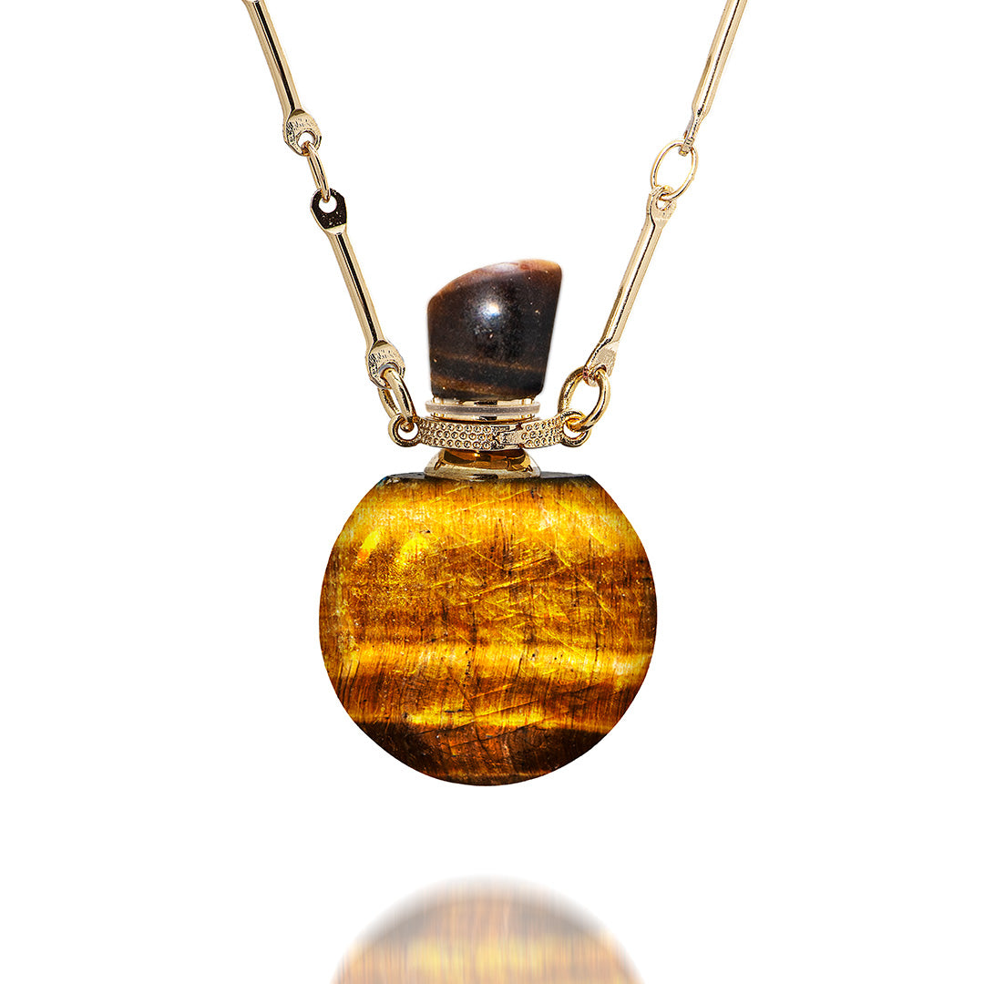 Potion in a bottle - Tiger's Eye Raindrop - Danielle Gerber Freedom Jewelry