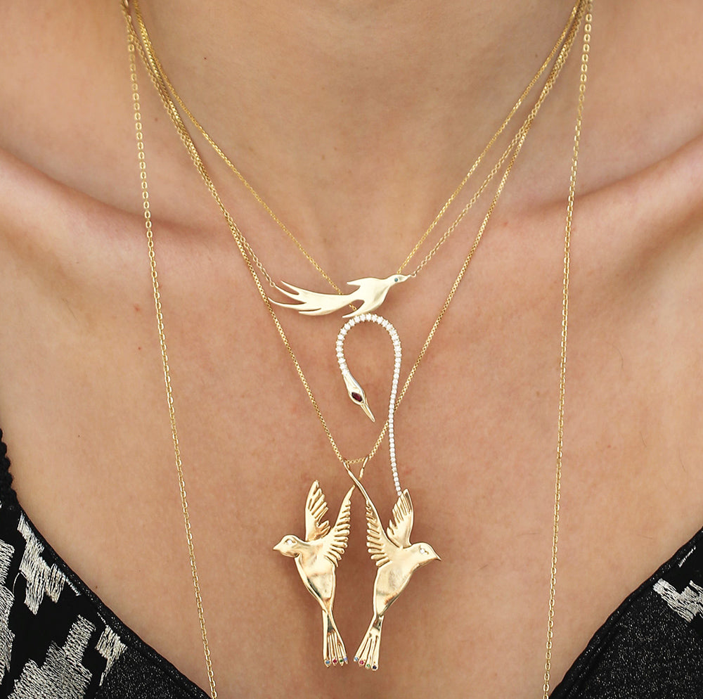 PHOENIX NECKLACE 14K Gold - Danielle Gerber Freedom Jewelry