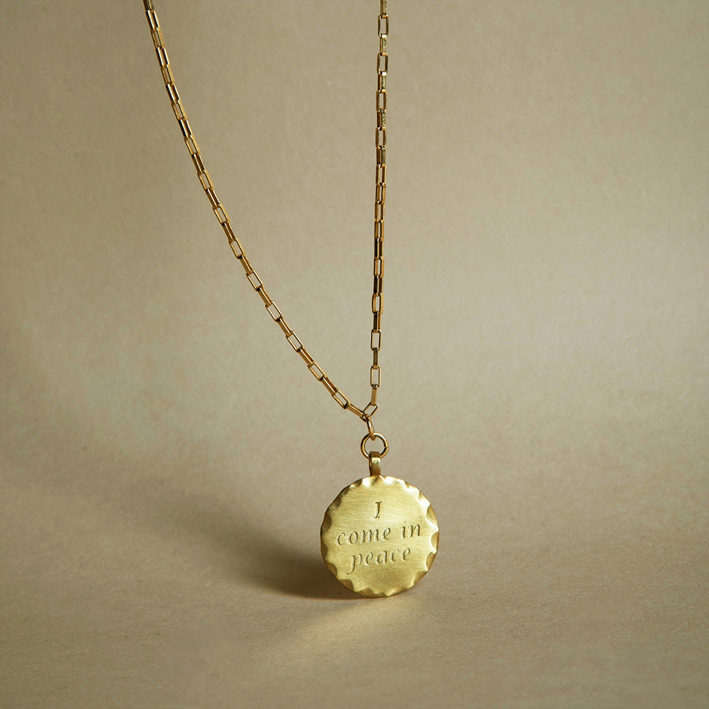 Peace Pendant - Gold - Danielle Gerber Freedom Jewelry