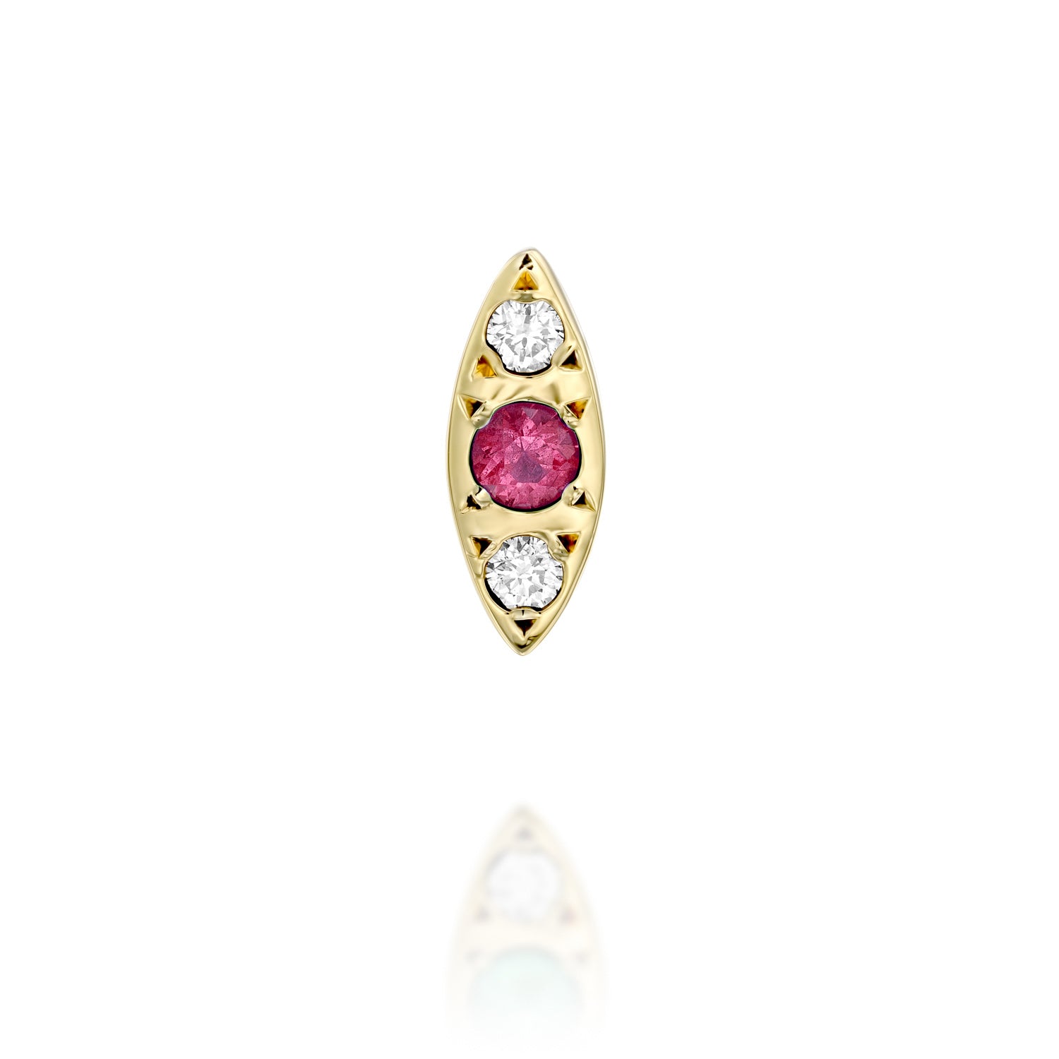 Third eye Marquise stud