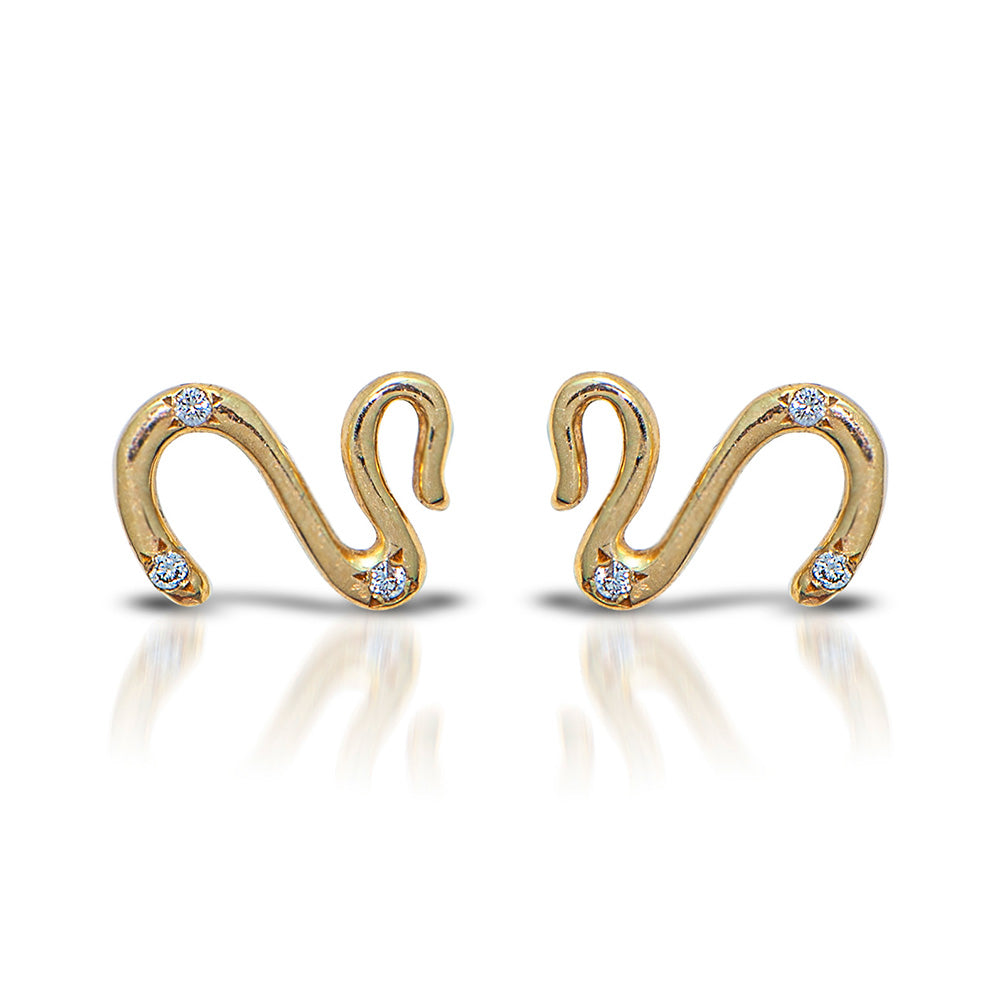 Swan LAAIC- 14K gold & diamonds - Danielle Gerber Freedom Jewelry