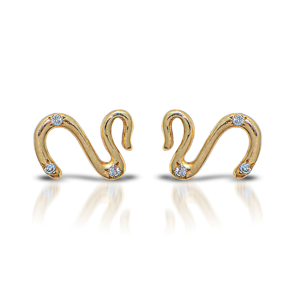 Swan LAAIC- 14K gold & diamonds - Danielle Gerber Freedom Jewelry