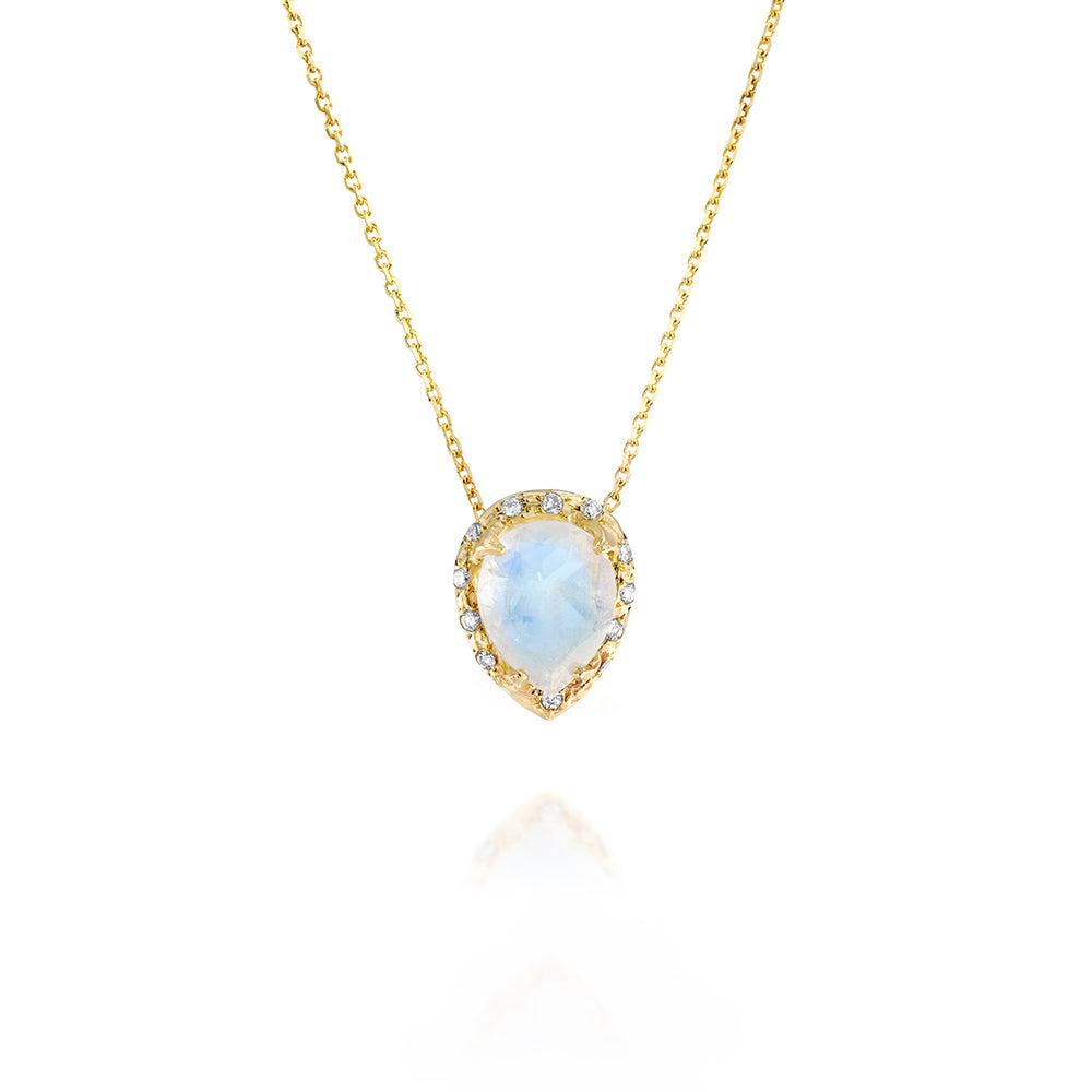 Baby Eden Necklace & diamonds - Moonstone - Danielle Gerber Freedom Jewelry