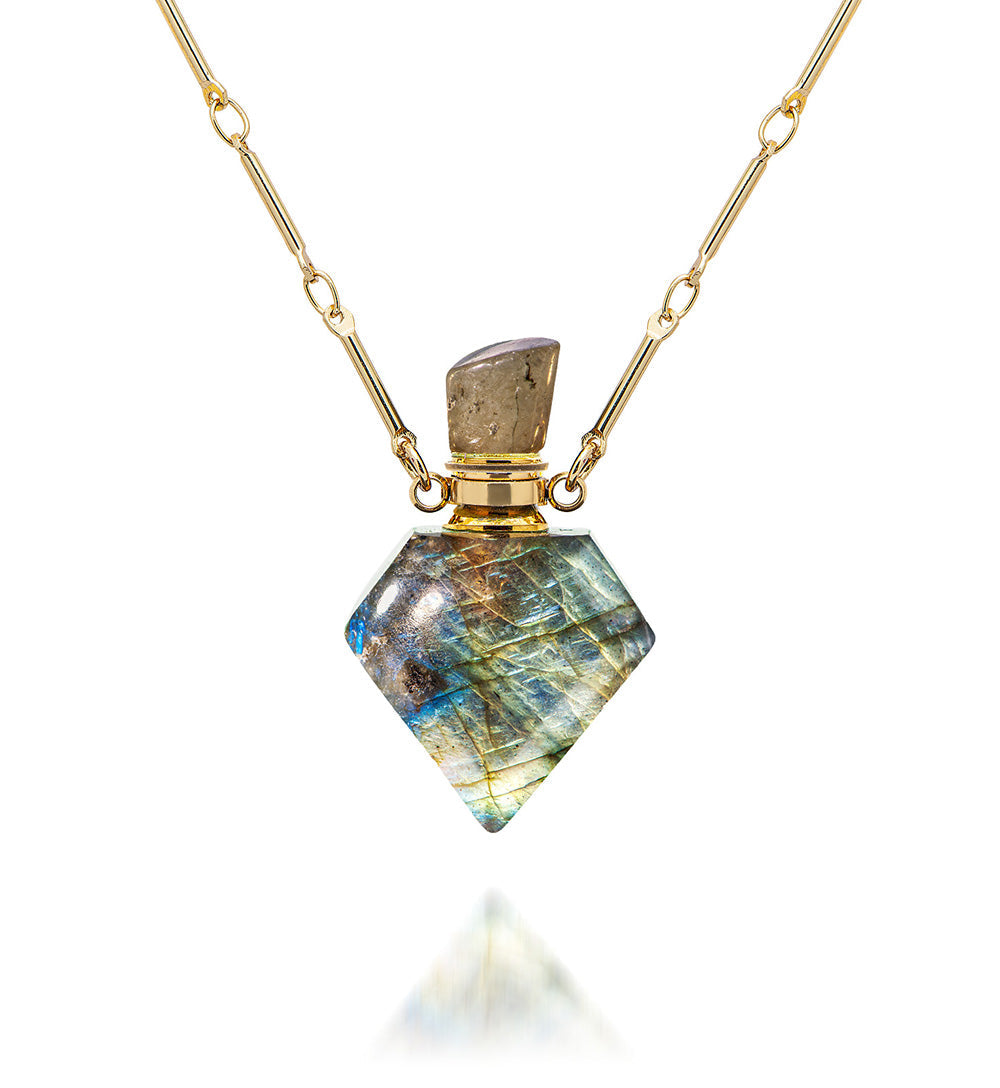 Potion in a bottle - diamond labradorite - Danielle Gerber Freedom Jewelry
