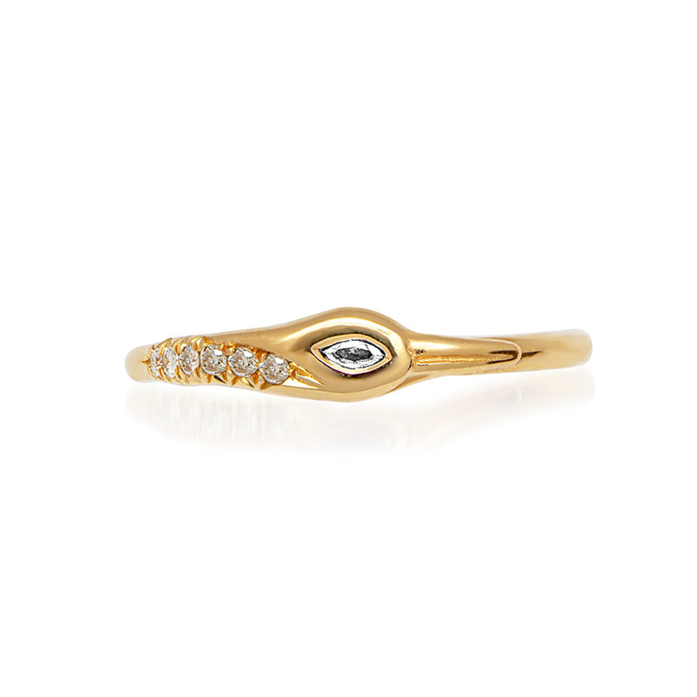 Petite Crane Ring & diamonds - Danielle Gerber Freedom Jewelry
