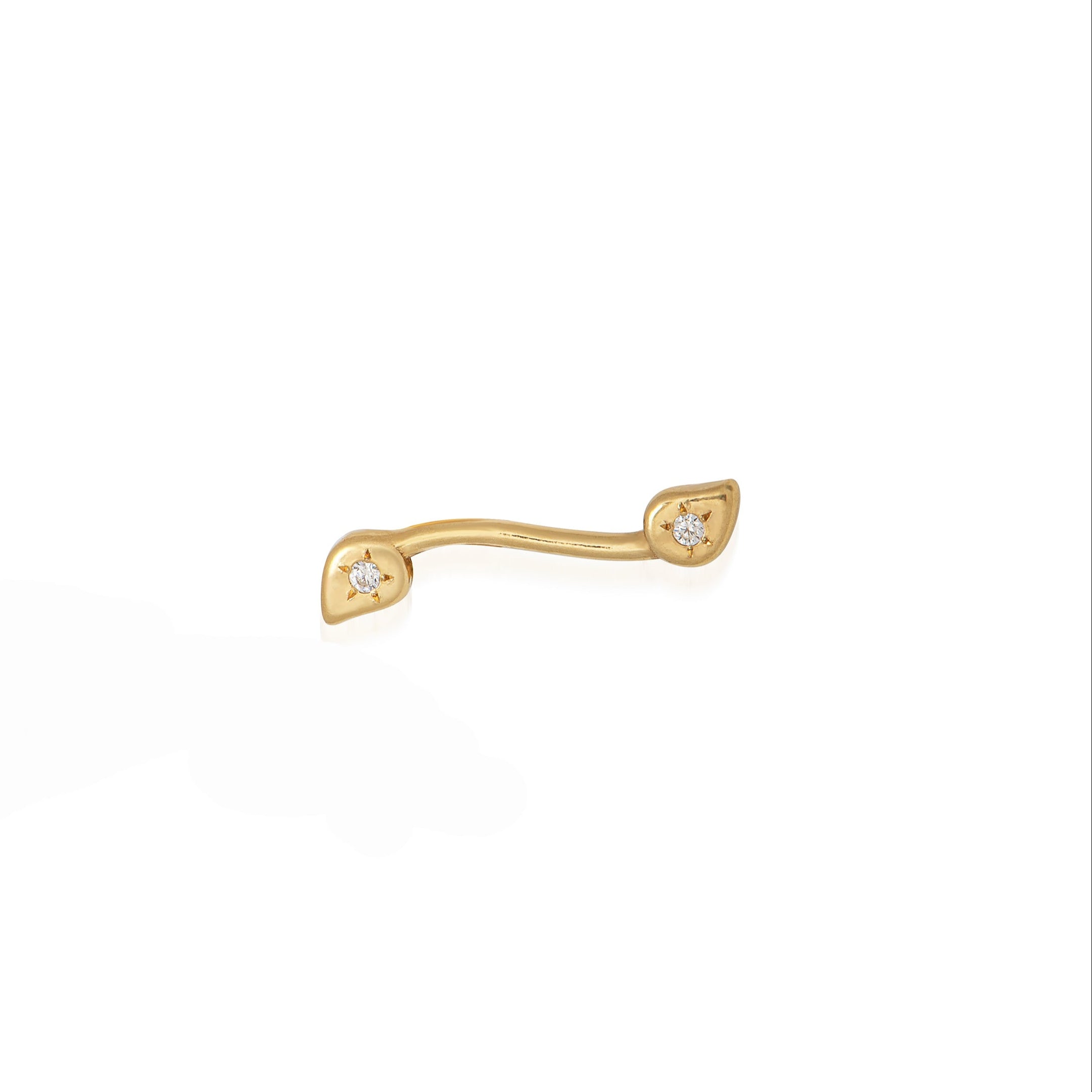 Wave ear climber - 14K Gold - Danielle Gerber Freedom Jewelry