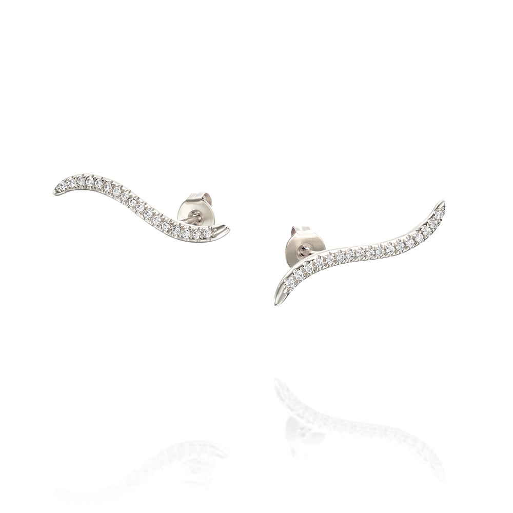 Flowy ear climber & diamonds - Danielle Gerber Freedom Jewelry