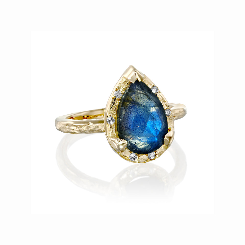 Gold Eden Ring - Labradorite - Danielle Gerber Freedom Jewelry