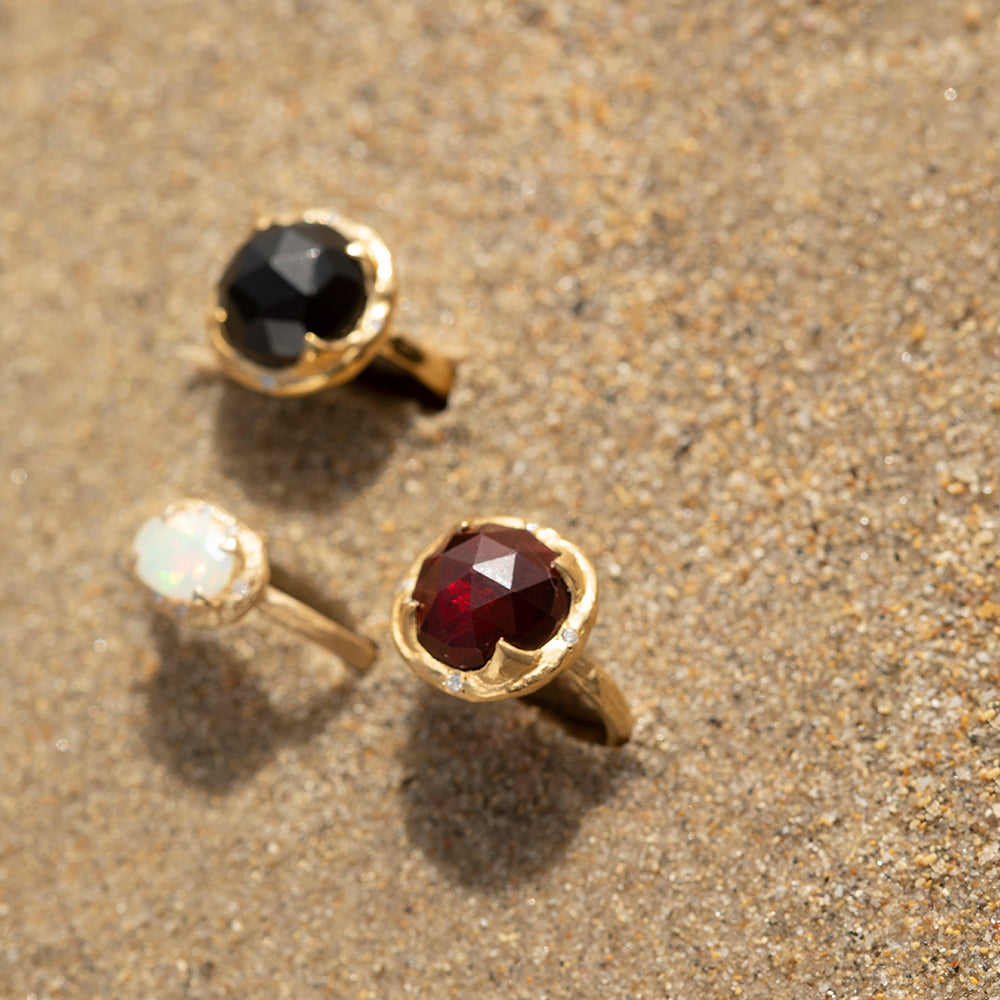 Lilith ring - garnet - Danielle Gerber Freedom Jewelry