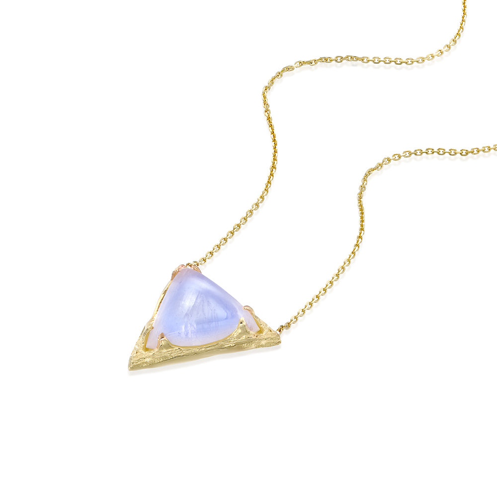 Mini Mystic Triangle pendant - moonstone - Danielle Gerber Freedom Jewelry