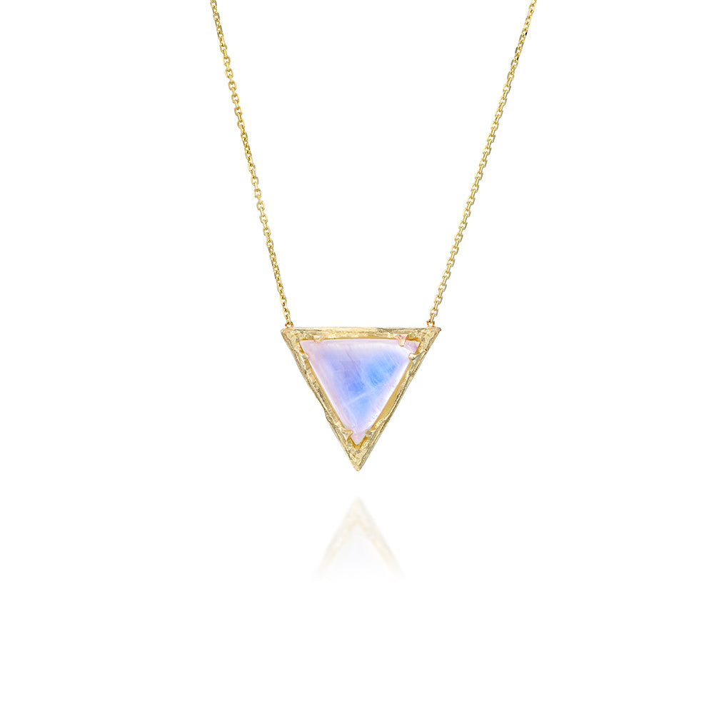 Mini Mystic Triangle pendant - moonstone - Danielle Gerber Freedom Jewelry