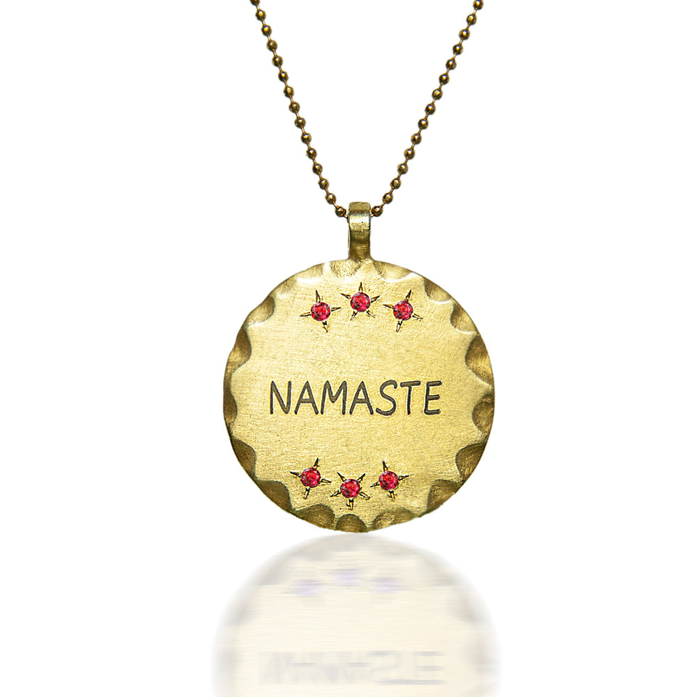 NAMASTE Coin - 14K gold - Danielle Gerber Freedom Jewelry