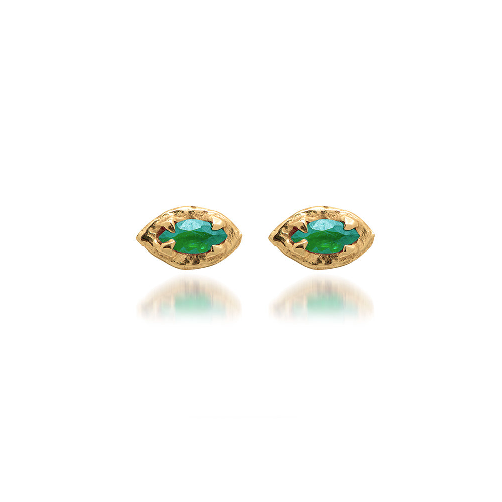 Nyx Studs - emerald - Danielle Gerber Freedom Jewelry