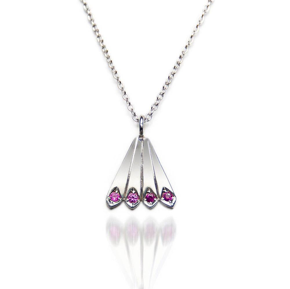 Peacock&#39;s Tail Necklace - Silver - Danielle Gerber Freedom Jewelry