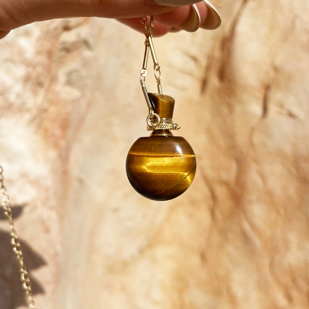 Potion in a bottle - Tiger's Eye Raindrop - Danielle Gerber Freedom Jewelry