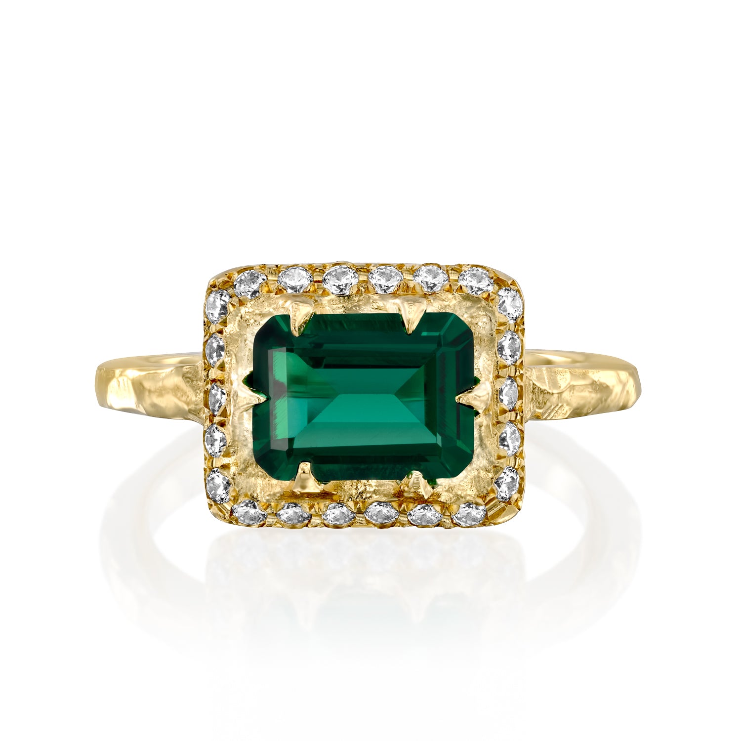 Mystic  Rectangle Eden Ring - Emerald - Danielle Gerber Freedom Jewelry