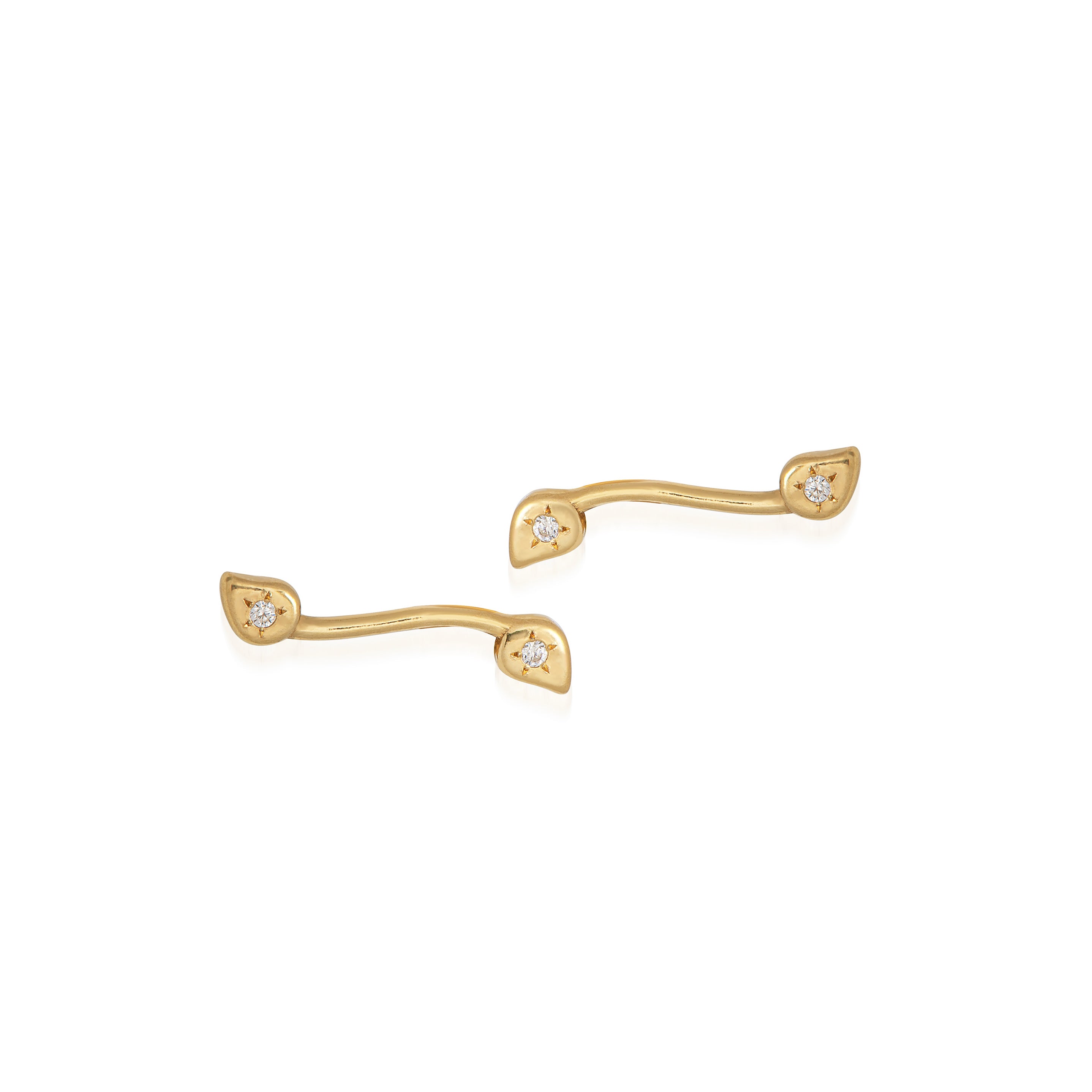 Wave ear climber - 14K Gold - Danielle Gerber Freedom Jewelry