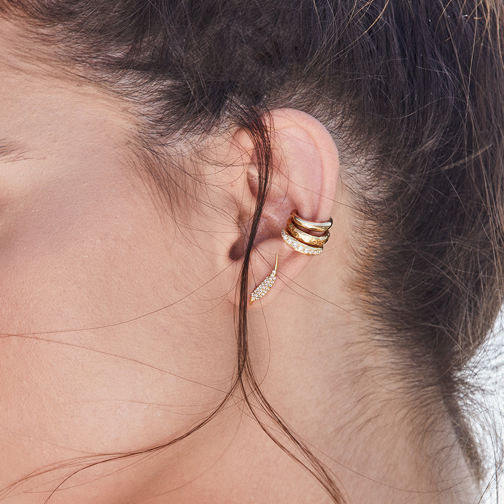 Willow Ear Climber &amp; Diamonds - Danielle Gerber Freedom Jewelry