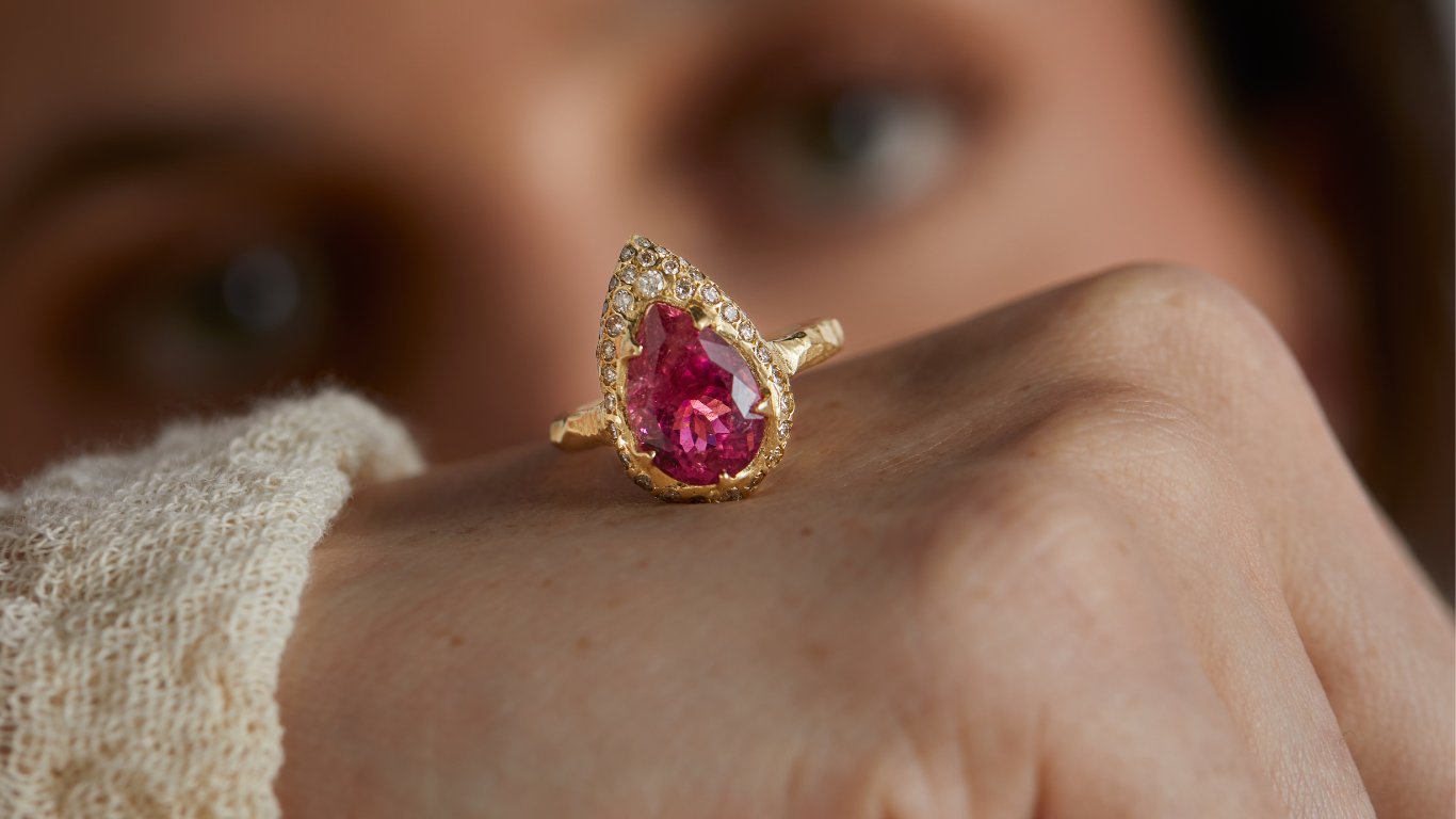 Handcrafted fine jewelry, made of 14k gold, gemstones and diamonds.