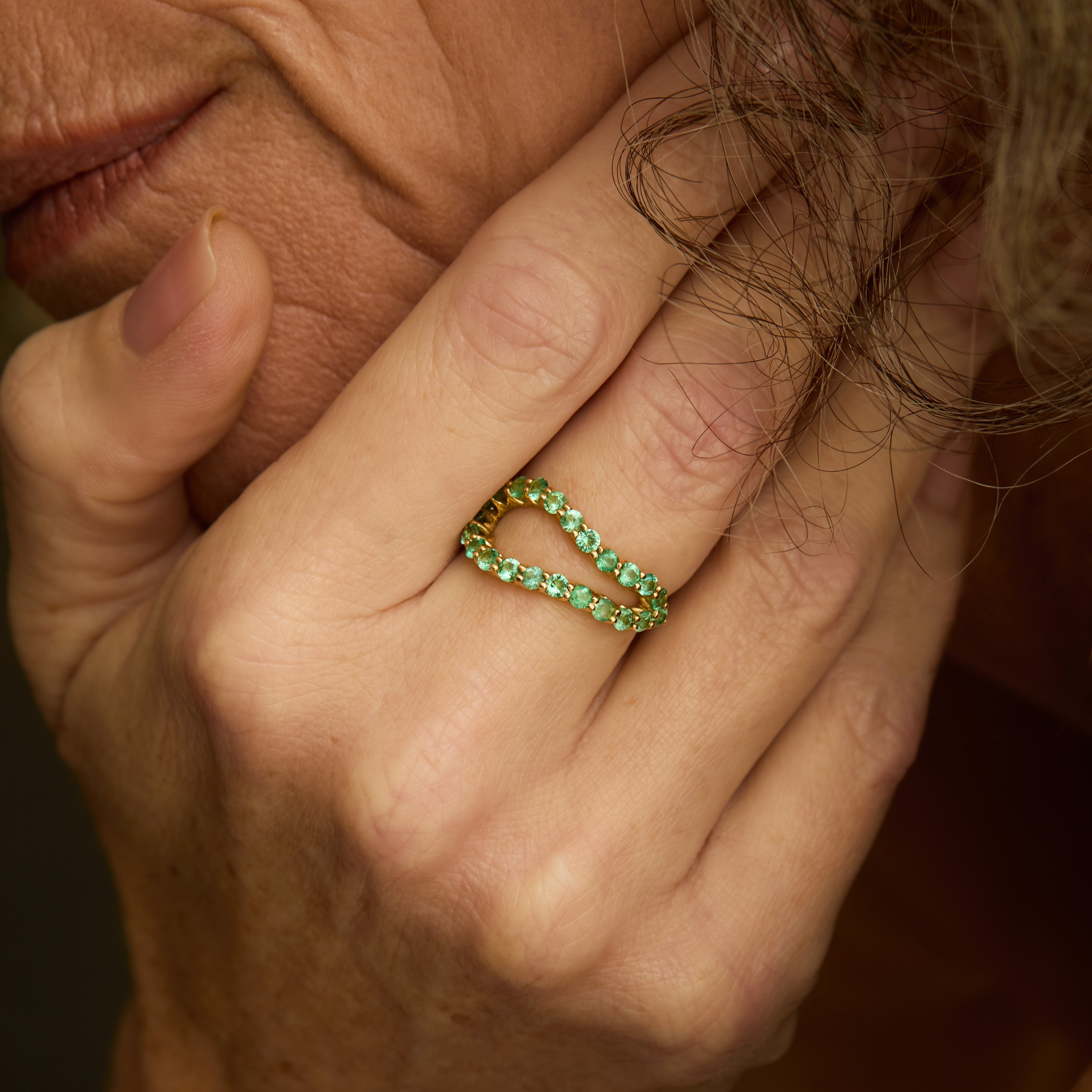 Adama Infinity Emerald Ring