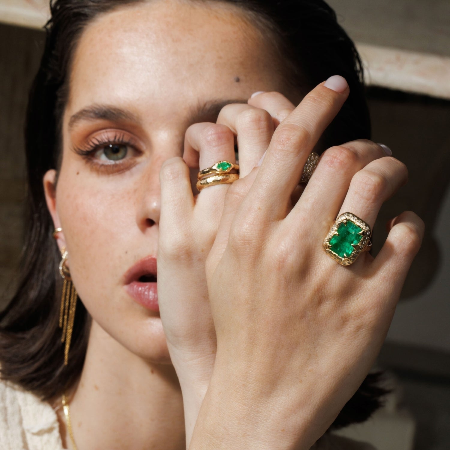 Mystic eden marquise Ring- Emerald