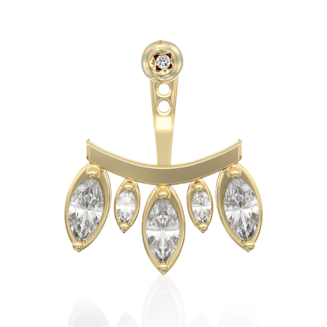 Royal Marquise Diamonds Ear Jacket