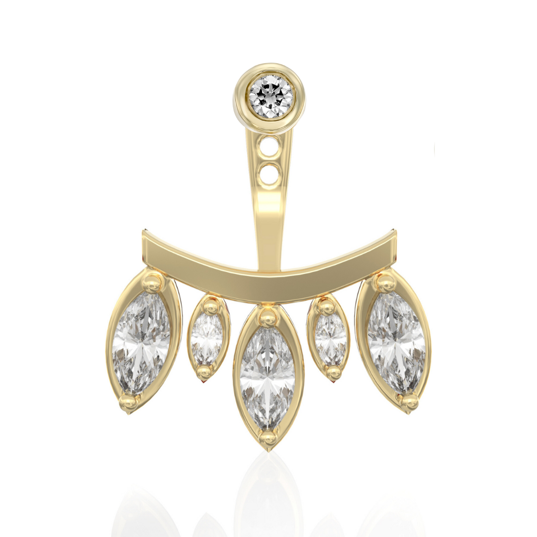 Royal Marquise Diamonds Ear Jacket