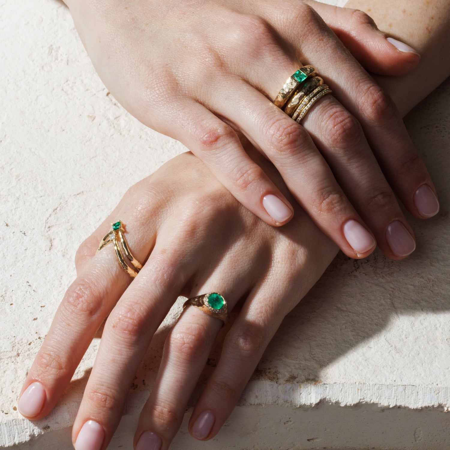 Zohar signet Ring- Emerald