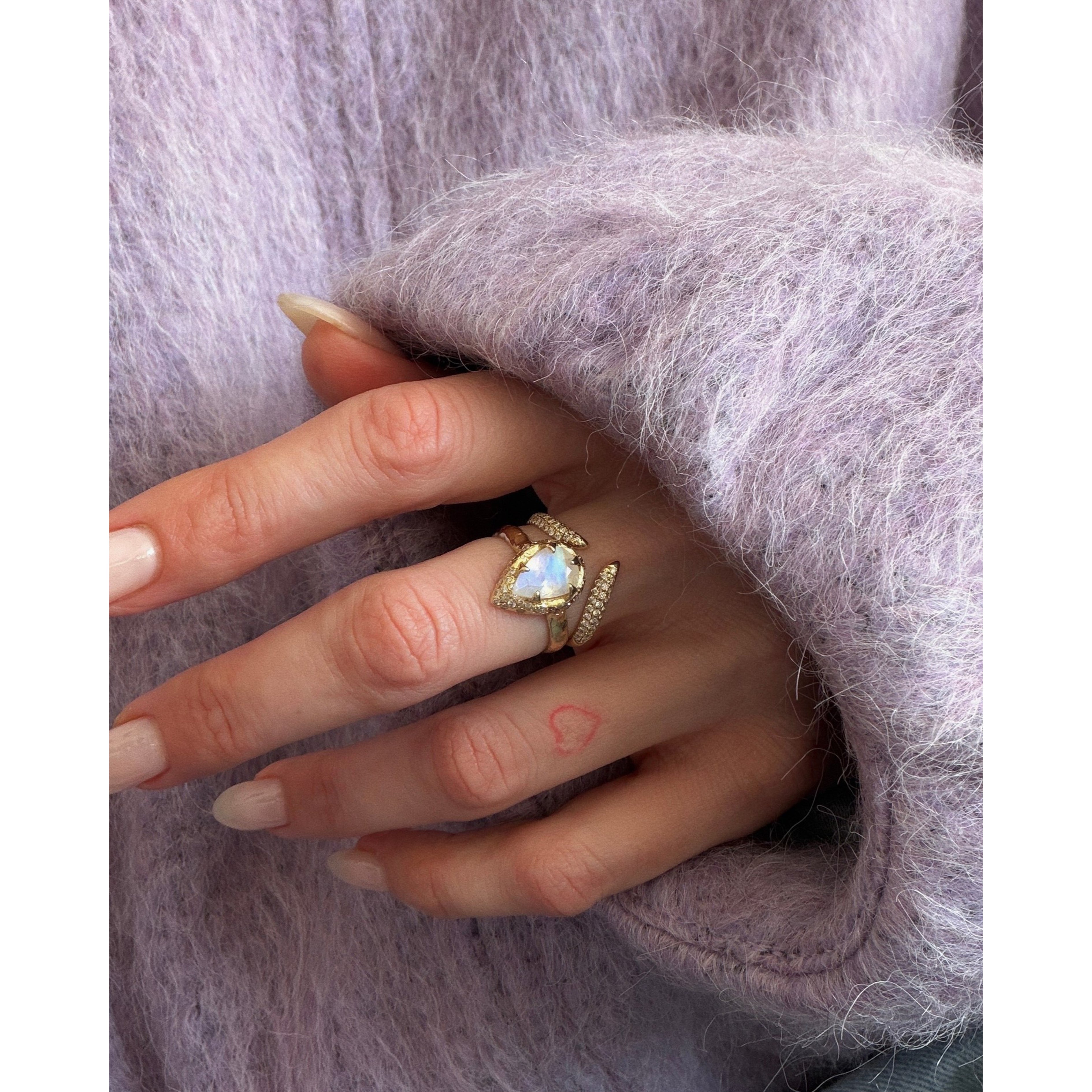 Mini Mystic spell Ring- Moonstone – Danielle Gerber Fine Jewelry