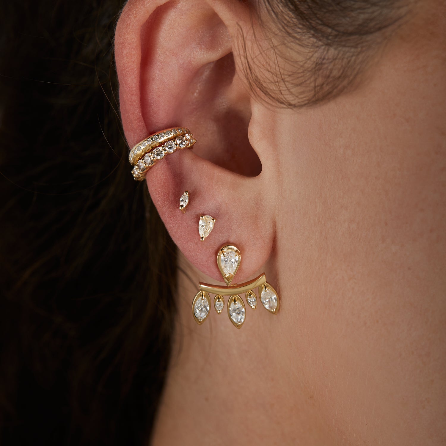 Infinity Ear Cuff- Diamonds