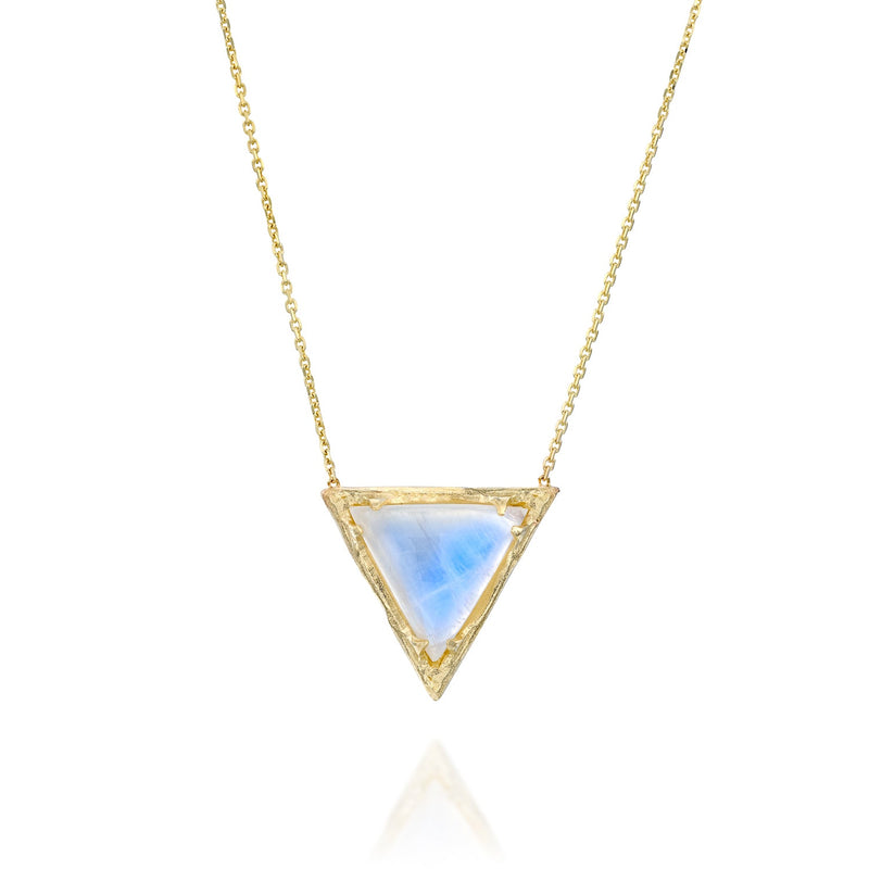 Mystic Triangle pendant - moonstone - Danielle Gerber Freedom Jewelry