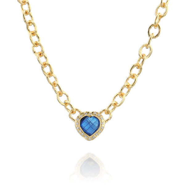 Inanna Links Necklace - Labradorite & Diamonds - Danielle Gerber Freedom Jewelry