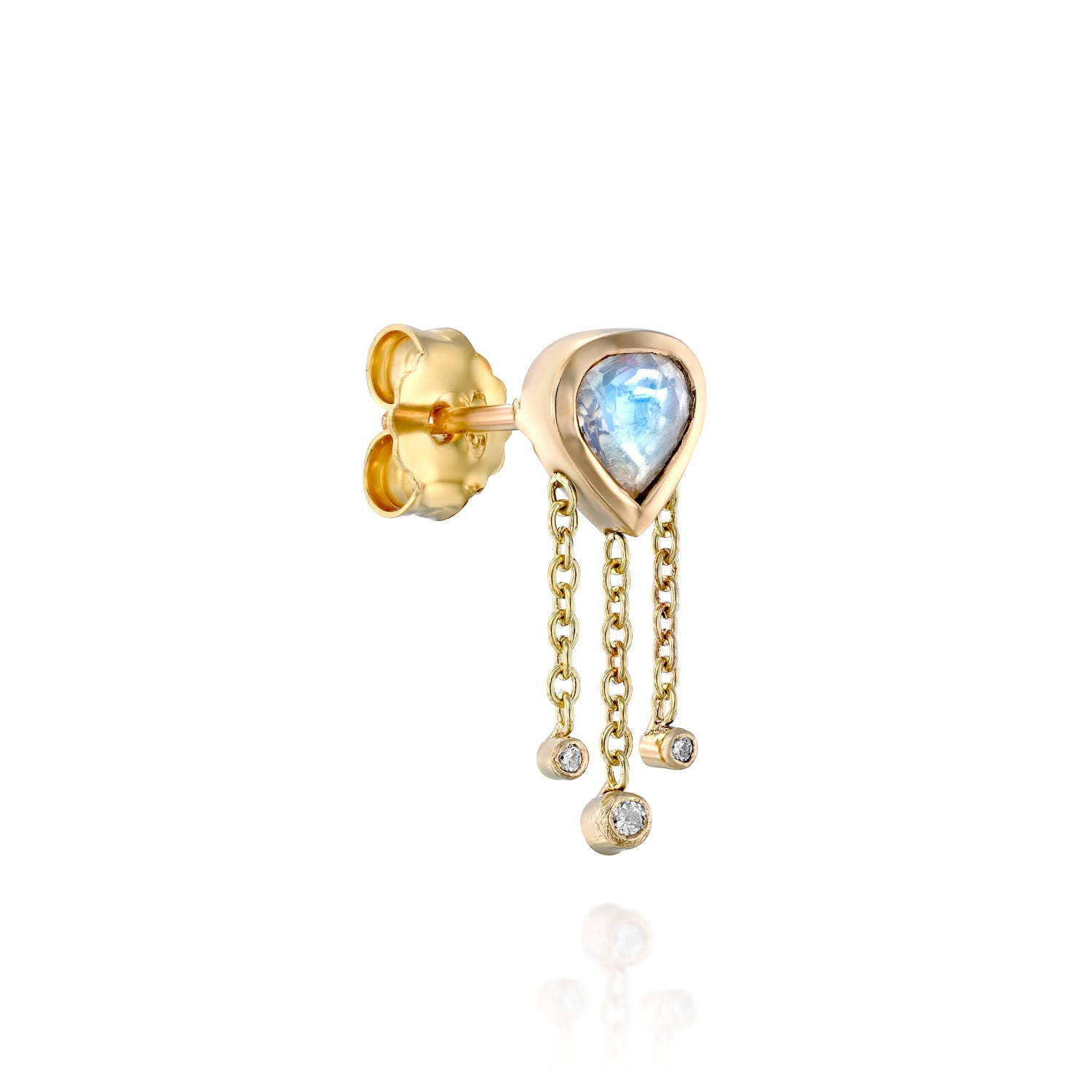 Bhagsu Earring &amp; Moonstone  - one of a kind - Danielle Gerber Freedom Jewelry