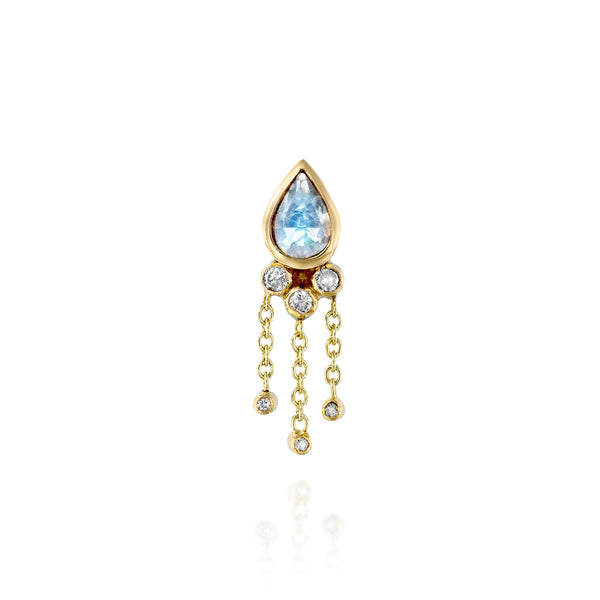 Dharamkot Earring & Moonstone  - one of a kind - Danielle Gerber Freedom Jewelry