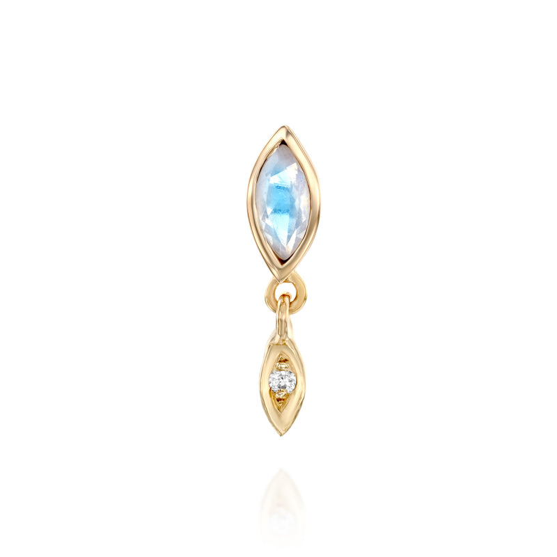 Chandra Earring & Moonstone - one of a kind - Danielle Gerber Freedom Jewelry
