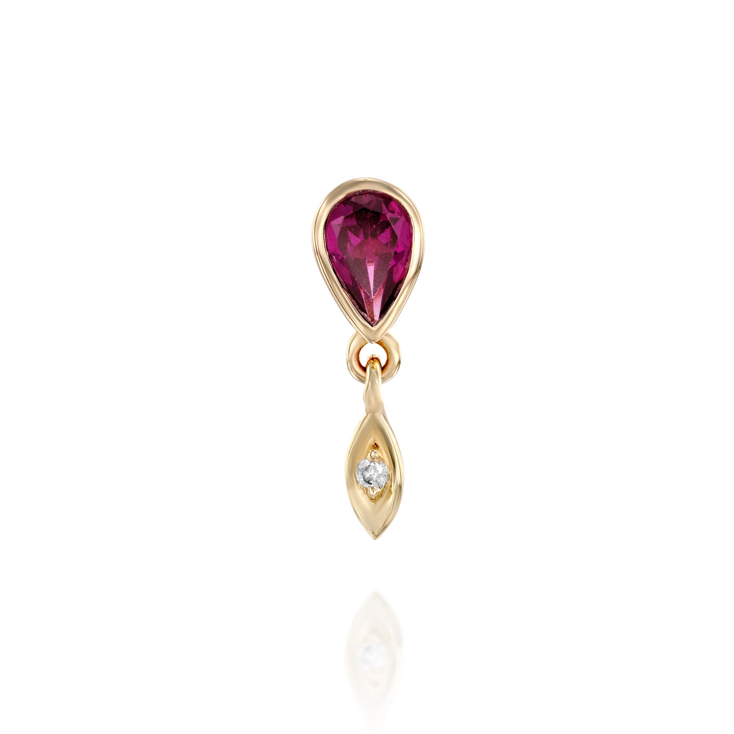 Indrani Earring &amp; Pink Tourmaline  - one of a kind - Danielle Gerber Freedom Jewelry