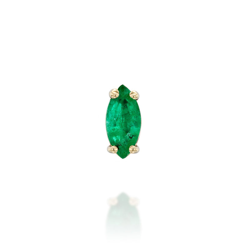 Marquise stud - emerald