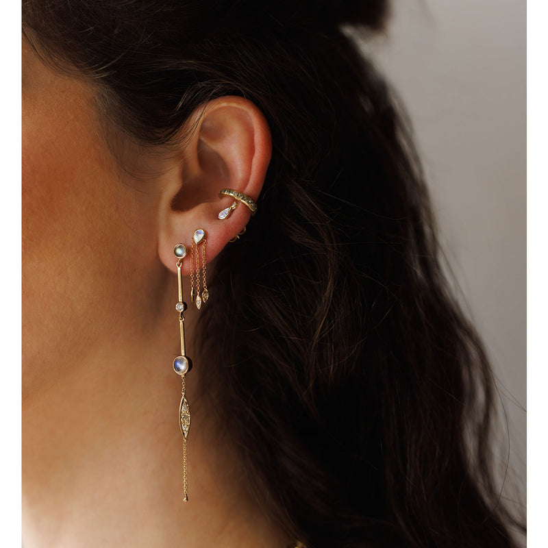 Luna earring - Moonstone
