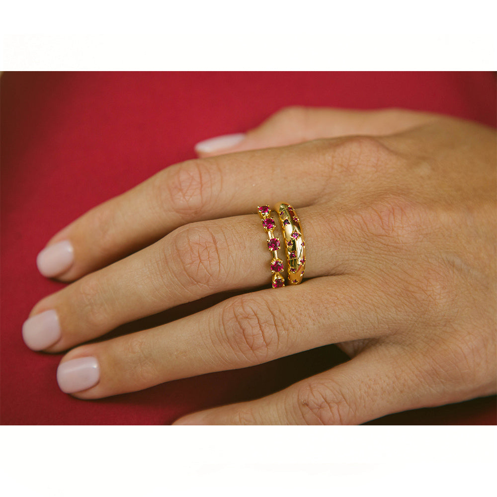Milky way ring ruby - Danielle Gerber Freedom Jewelry
